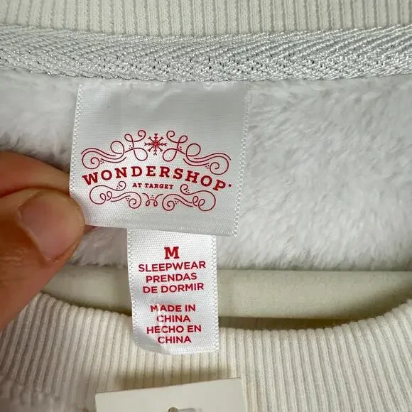 Wondershop Target Pajama Top Womens M Ivory‎ White Soft Loungewear Sleepwear - Picture 3 of 12